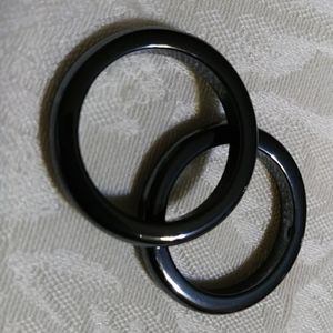 NWT-(FIRM) 2 GEMSTONE BAND RINGS. Sz 8